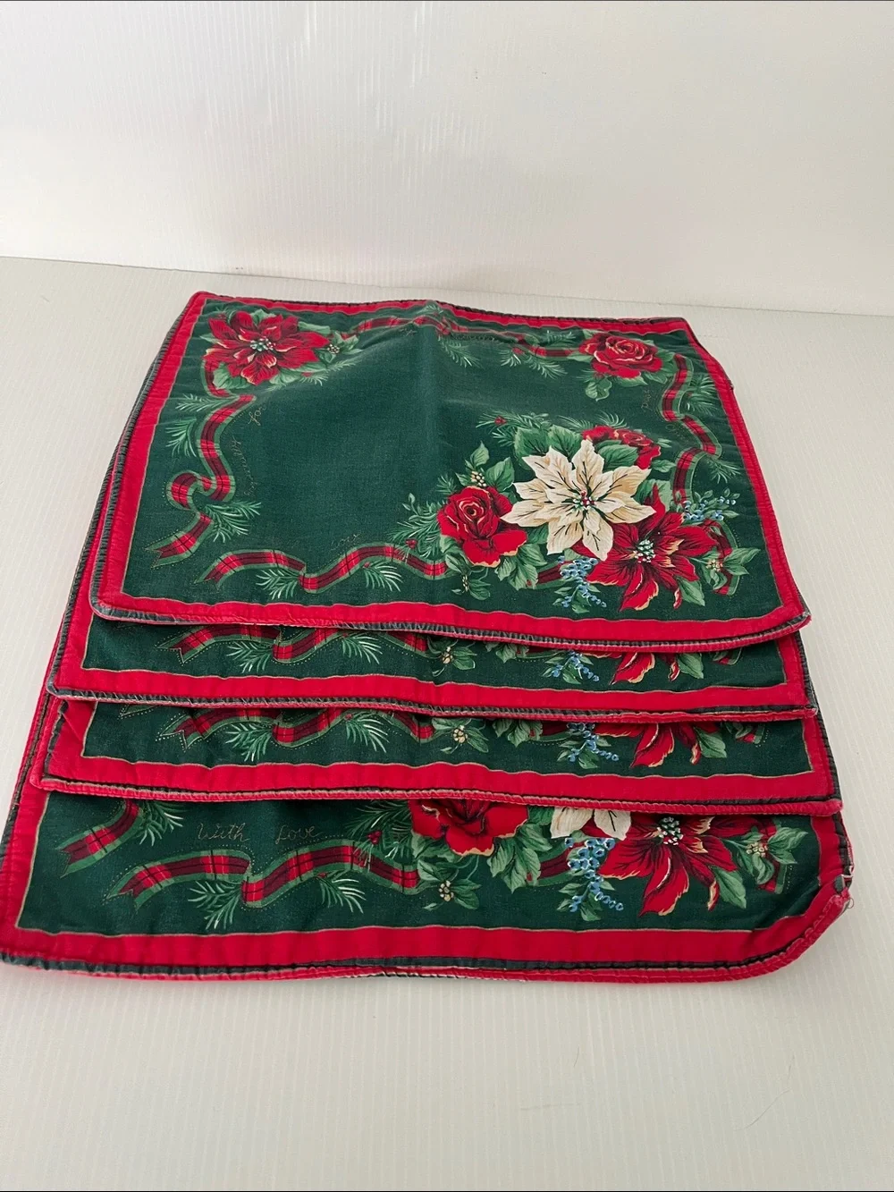 Vintage Reversible Christmas Table Placemats